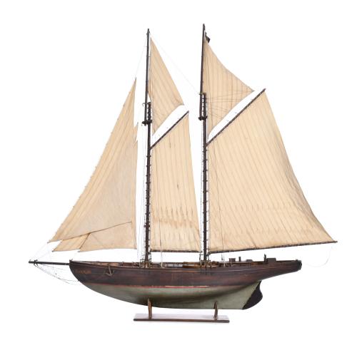 Model of a schooner, early 20th century.