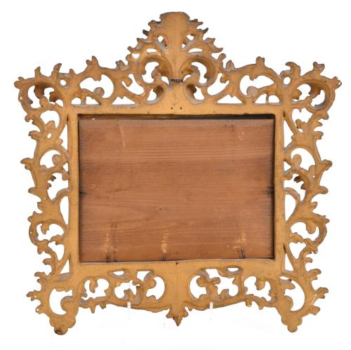 Small Elizabethan style mirror, late 19th century.