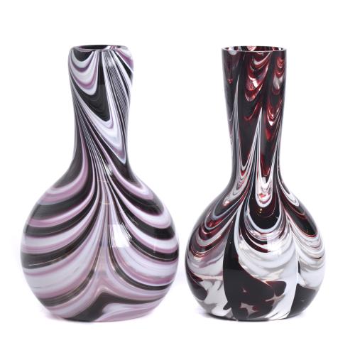 Pair of Murano glass vases, 20th century.