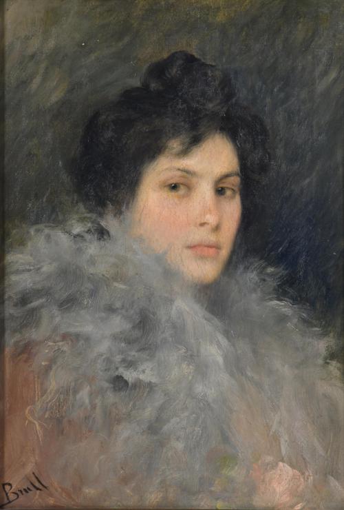 JOAN BRULL VINYOLES (1863-1912). “Retrato señora”.