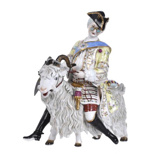 KARL RICHARD KLEMM. ‘Tailor riding a goat’, 20th century.