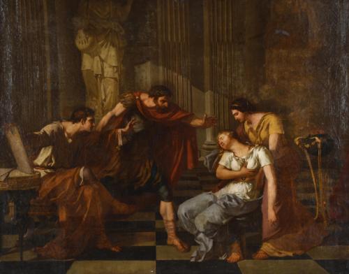 18TH-19TH CENTURIES ITALIAN SCHOOL. 'Virgil reads the Aeneid to Livia, Octavia and Augustus'.