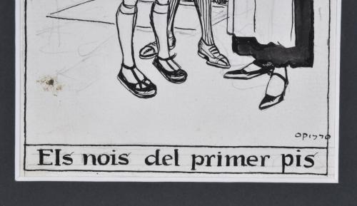 RICARD OPISSO (1880-1966). "Els nois del primer pis", circa