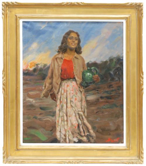 JACINT BASSÓ VILA (1894 - 1951)GitanaÓleo sobre lienzo